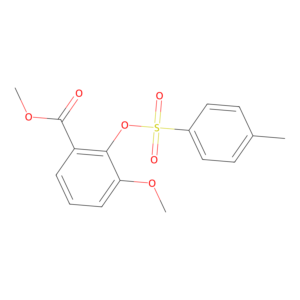 Methyl 3-methoxy-2-[(4-methylbenzenesulfonyl)oxy]benzoate molecular structure, CAS 1823839-16-2
