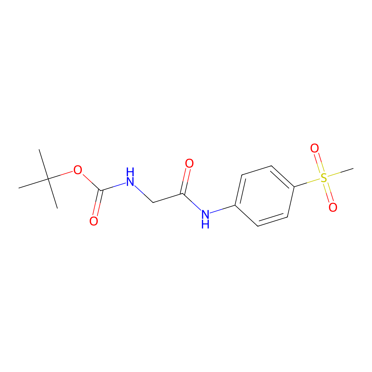 tert-butyl N-{[(4-methanesulfonylphenyl)carbamoyl]methyl}carbamate molecular structure, CAS 1823842-86-9