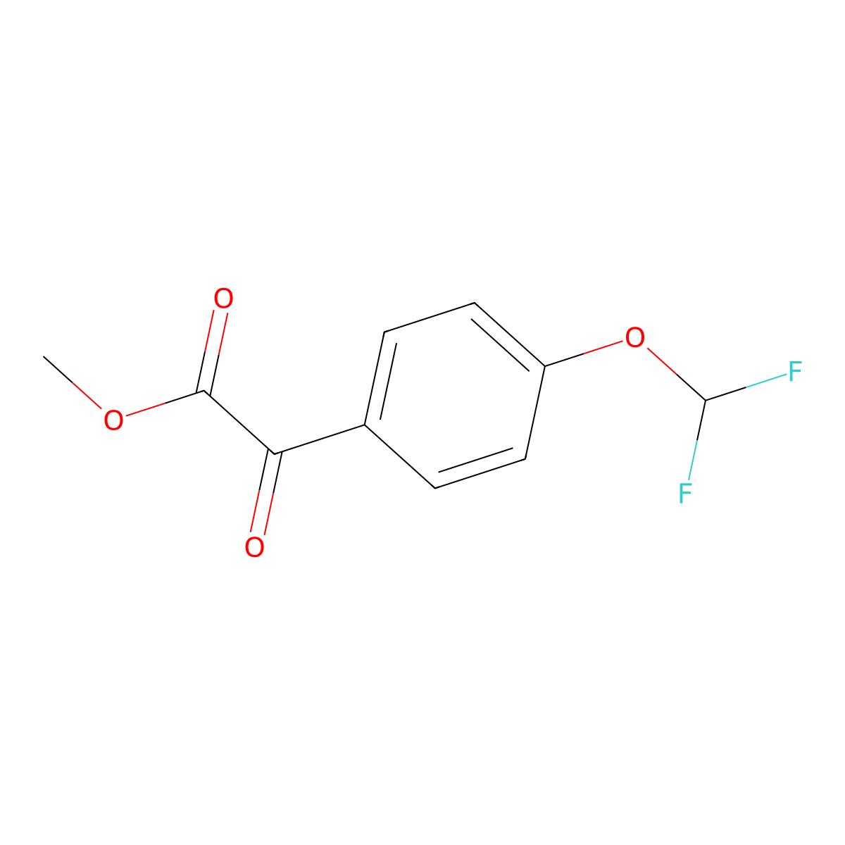 Methyl 2-(4-(difluoromethoxy)phenyl)-2-oxoacetate molecular structure, CAS 1823843-27-1