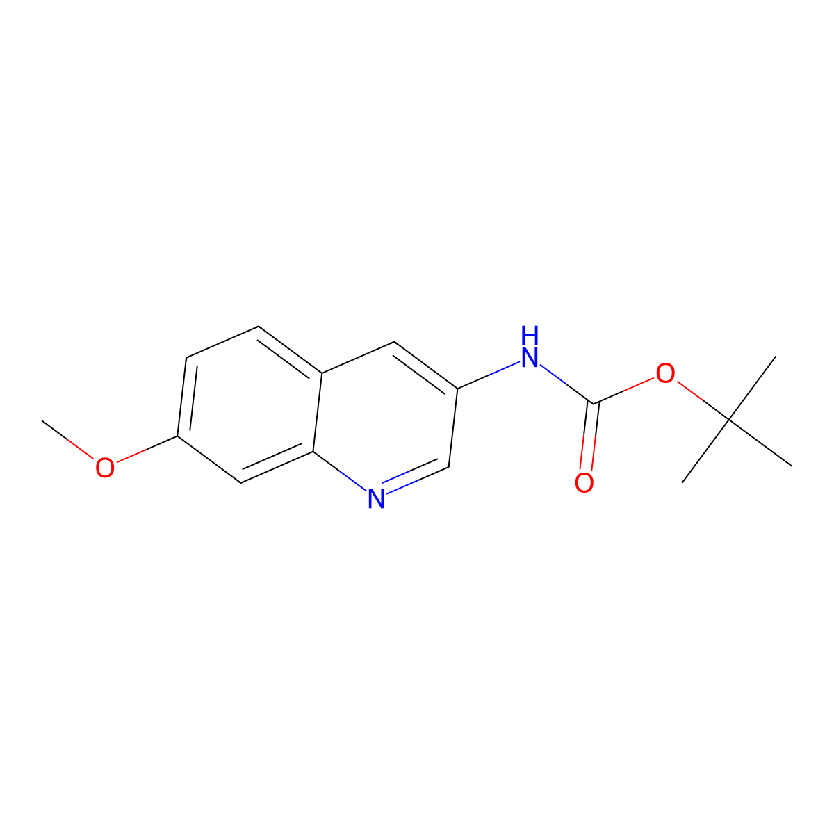 tert-Butyl (7-methoxyquinolin-3-yl)carbamate molecular structure, CAS 1823843-95-3