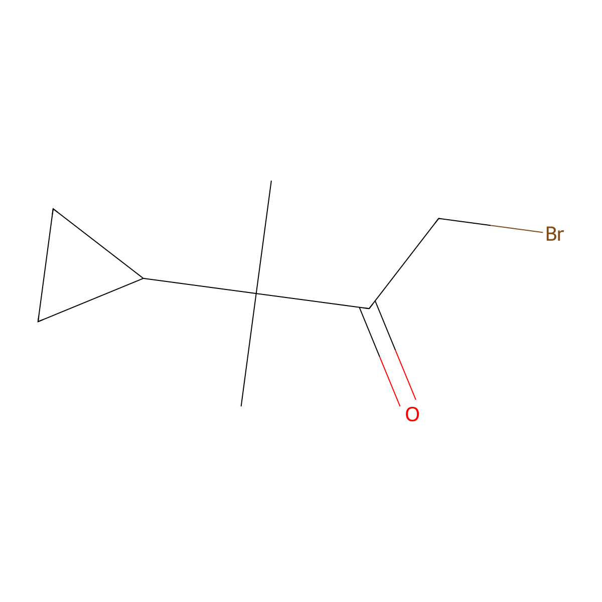 1-Bromo-3-cyclopropyl-3-methylbutan-2-one molecular structure, CAS 1823844-78-5