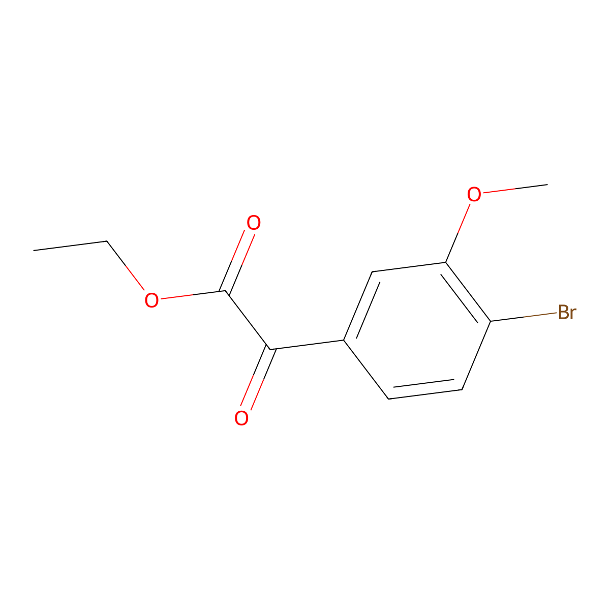 Ethyl 2-(4-bromo-3-methoxyphenyl)-2-oxoacetate molecular structure, CAS 1823851-36-0