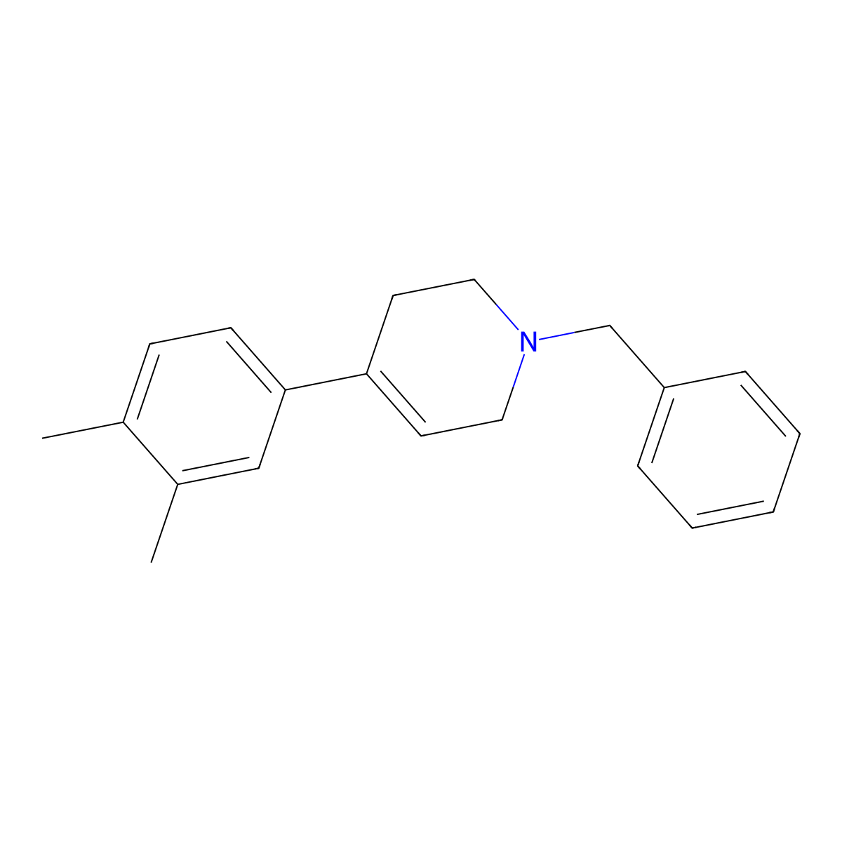 4-(3,4-Dimethylphenyl)-1,2,3,6-tetrahydro-1-(phenylmethyl)pyridine molecular structure, CAS 1823853-99-1