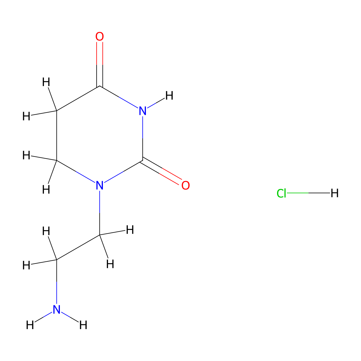 1-(2-Aminoethyl)-1,3-diazinane-2,4-dione hydrochloride molecular structure, CAS 1823854-39-2