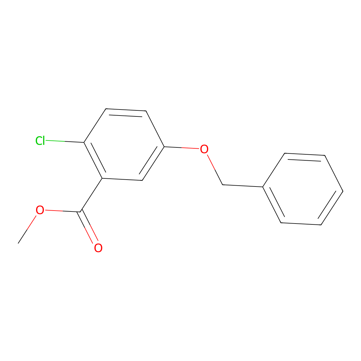Methyl 5-(benzyloxy)-2-chlorobenzoate molecular structure, CAS 1823856-08-1
