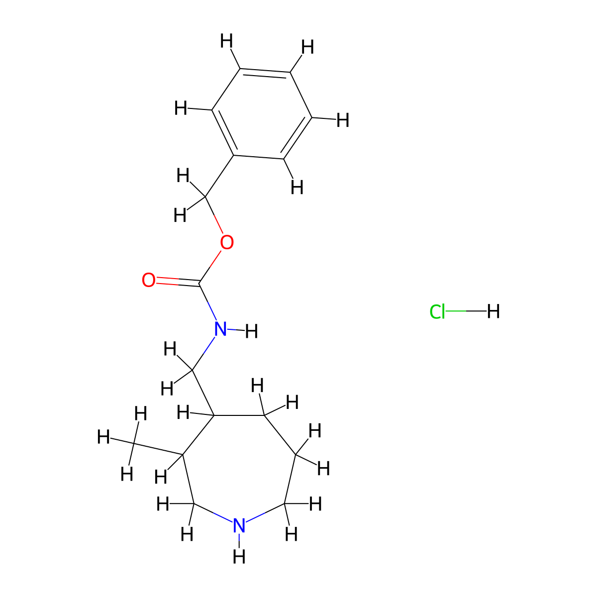 Benzyl ((3-methylazepan-4-yl)methyl)carbamate hydrochloride molecular structure, CAS 1823856-99-0