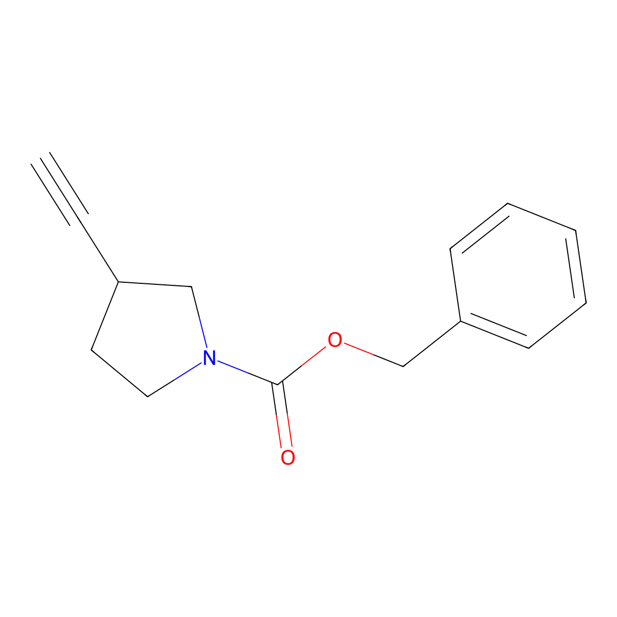 Benzyl 3-ethynylpyrrolidine-1-carboxylate molecular structure, CAS 1823857-11-9