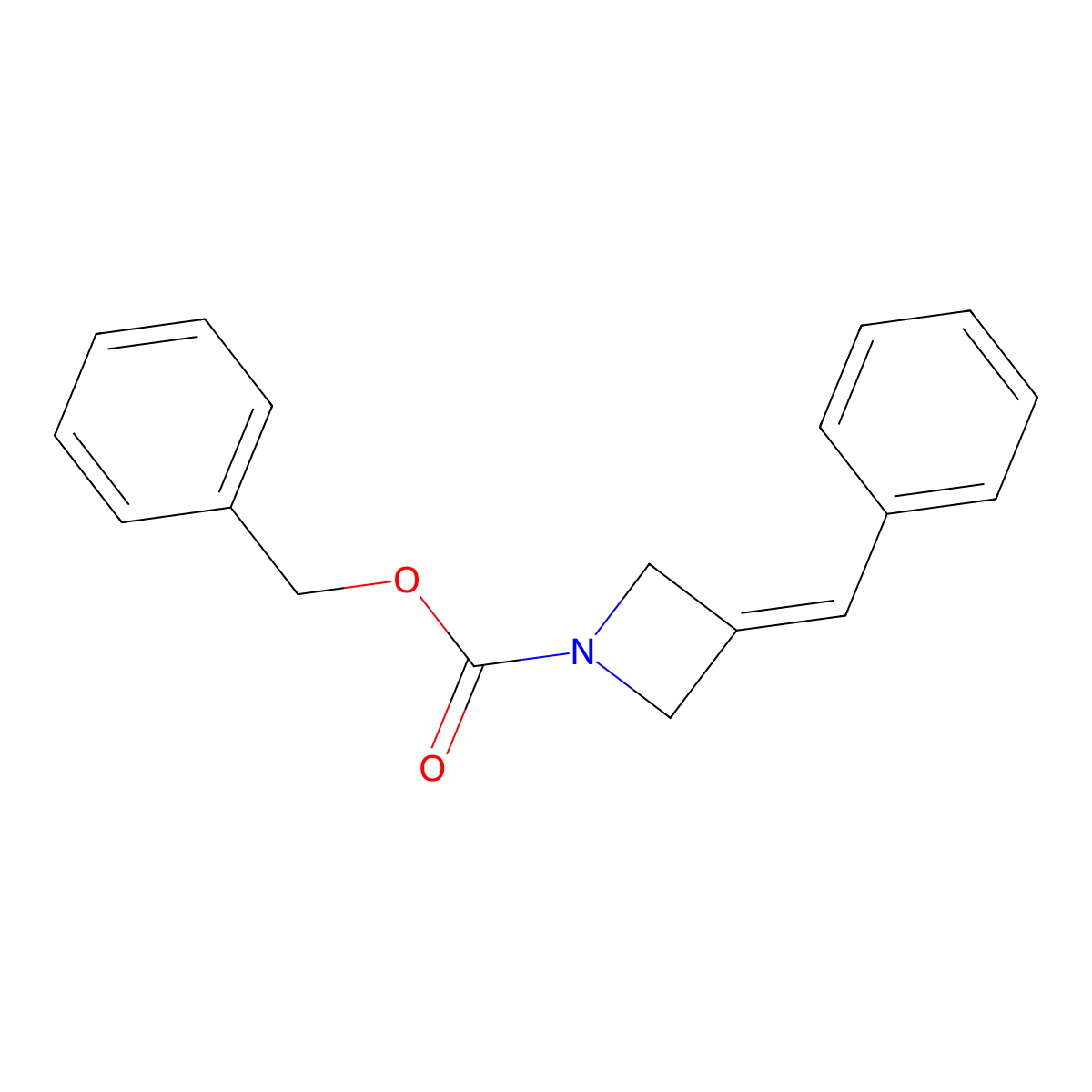 Benzyl 3-benzylideneazetidine-1-carboxylate molecular structure, CAS 1823858-61-2