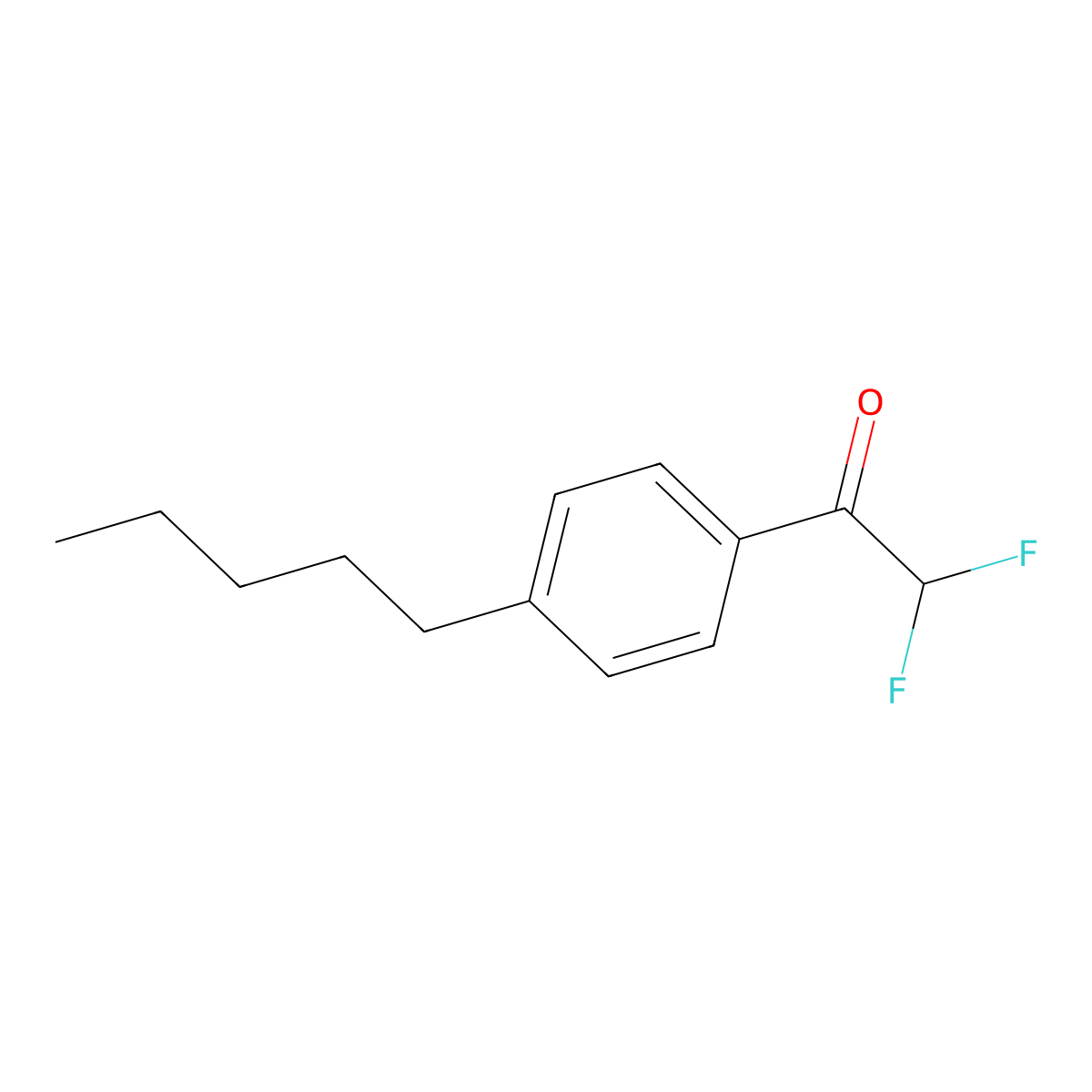 2,2-Difluoro-1-(4-pentylphenyl)ethanone molecular structure, CAS 1823859-42-2