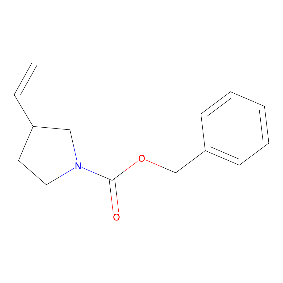 Benzyl 3-ethenylpyrrolidine-1-carboxylate molecular structure, CAS 1823861-65-9