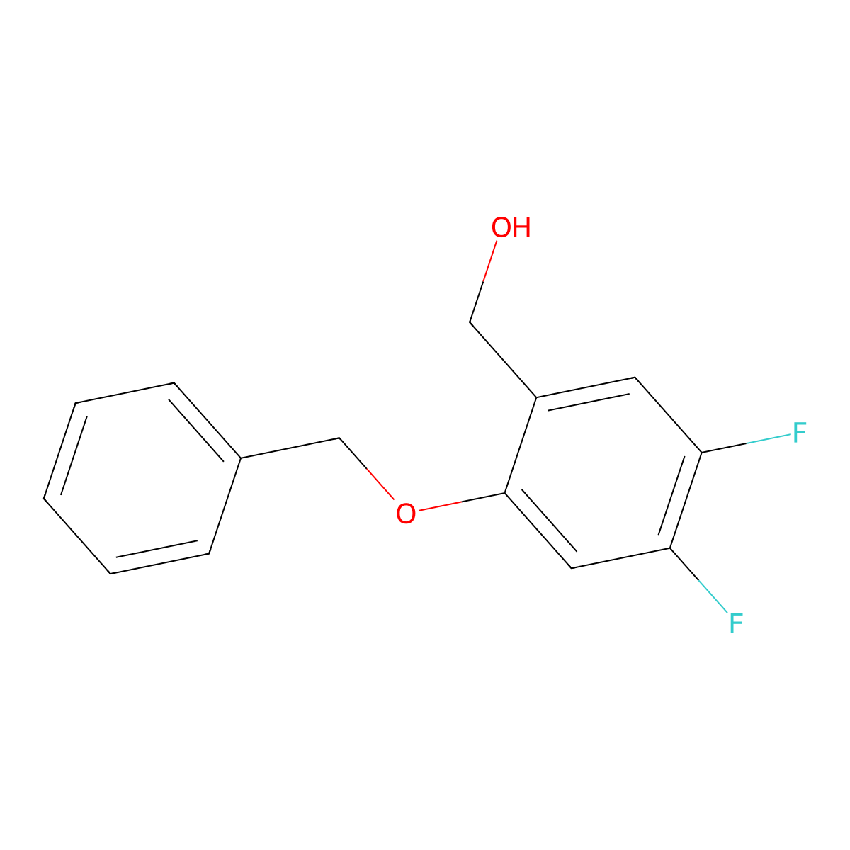 (2-(Benzyloxy)-4,5-difluorophenyl)methanol molecular structure, CAS 1823862-22-1