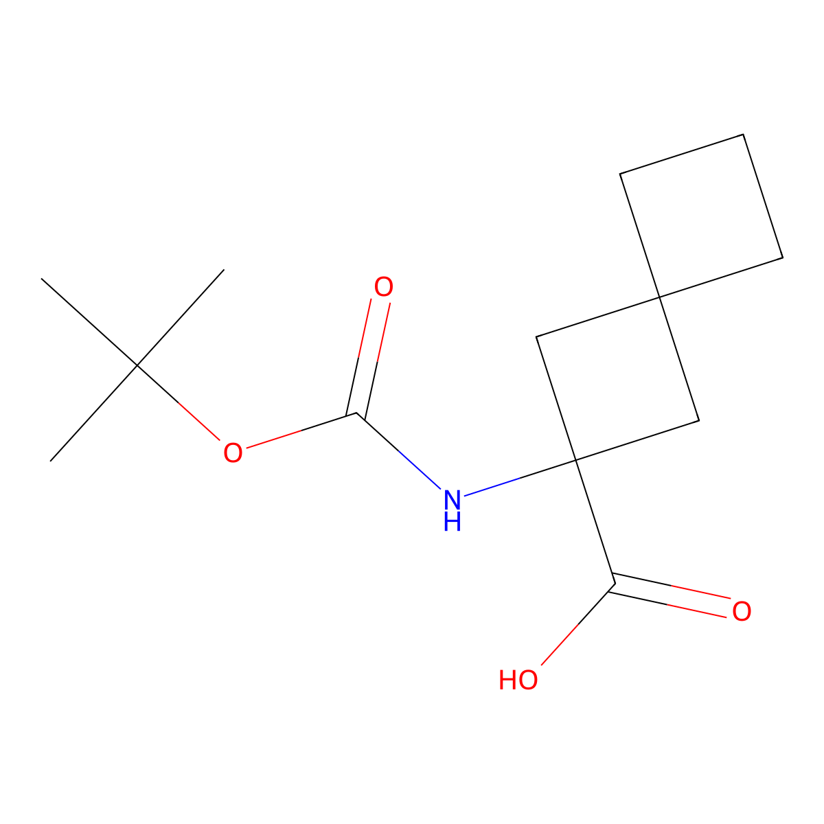2-{[(Tert-butoxy)carbonyl]amino}spiro[3.3]heptane-2-carboxylic acid molecular structure, CAS 1823863-92-8