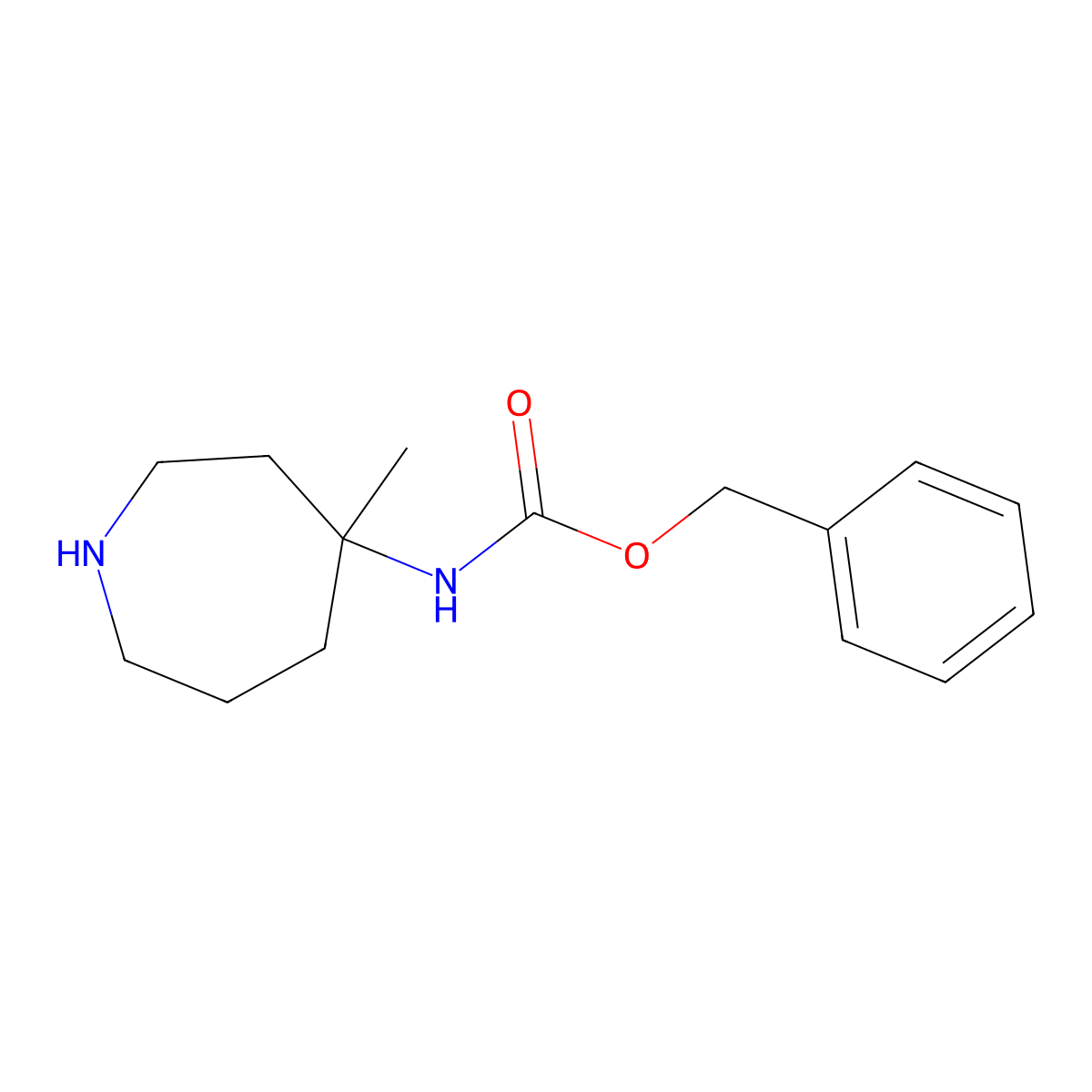 Benzyl (4-methylazepan-4-yl)carbamate molecular structure, CAS 1823865-41-3