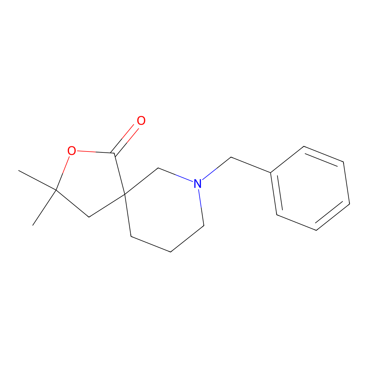 7-Benzyl-3,3-dimethyl-2-oxa-7-azaspiro[4.5]decan-1-one molecular structure, CAS 1823866-47-2