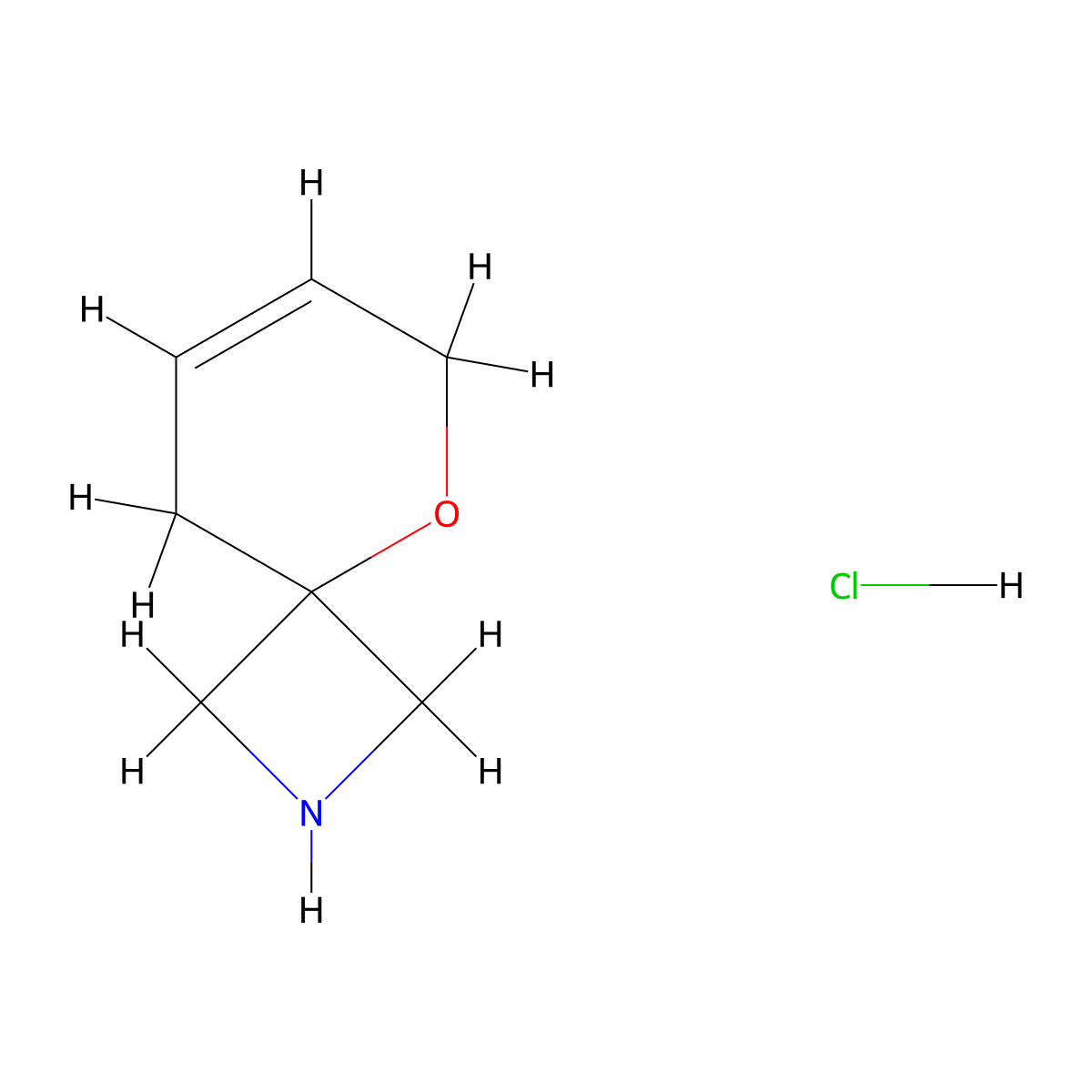 5-Oxa-2-azaspiro[3.5]non-7-ene hydrochloride molecular structure, CAS 1823869-00-6