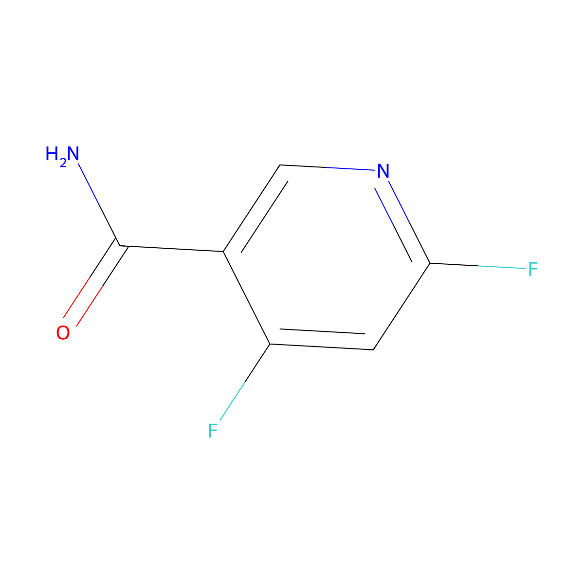 4,6-Difluoronicotinamide molecular structure, CAS 1823869-07-3