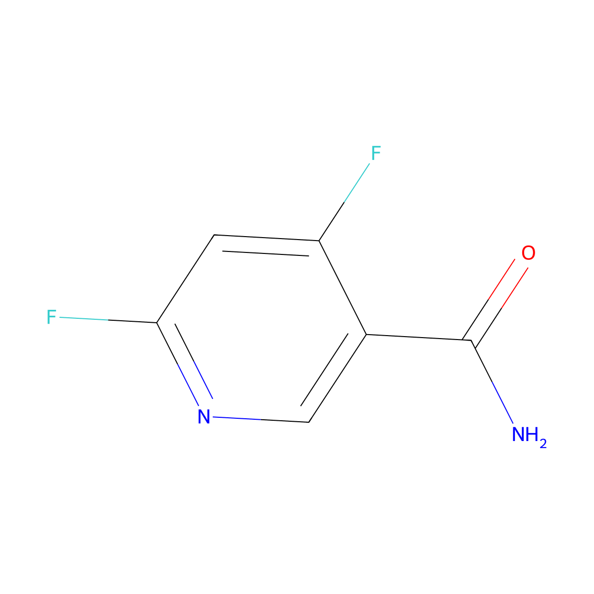 4,6-Difluoronicotinamide molecular structure, CAS 1823869-07-3