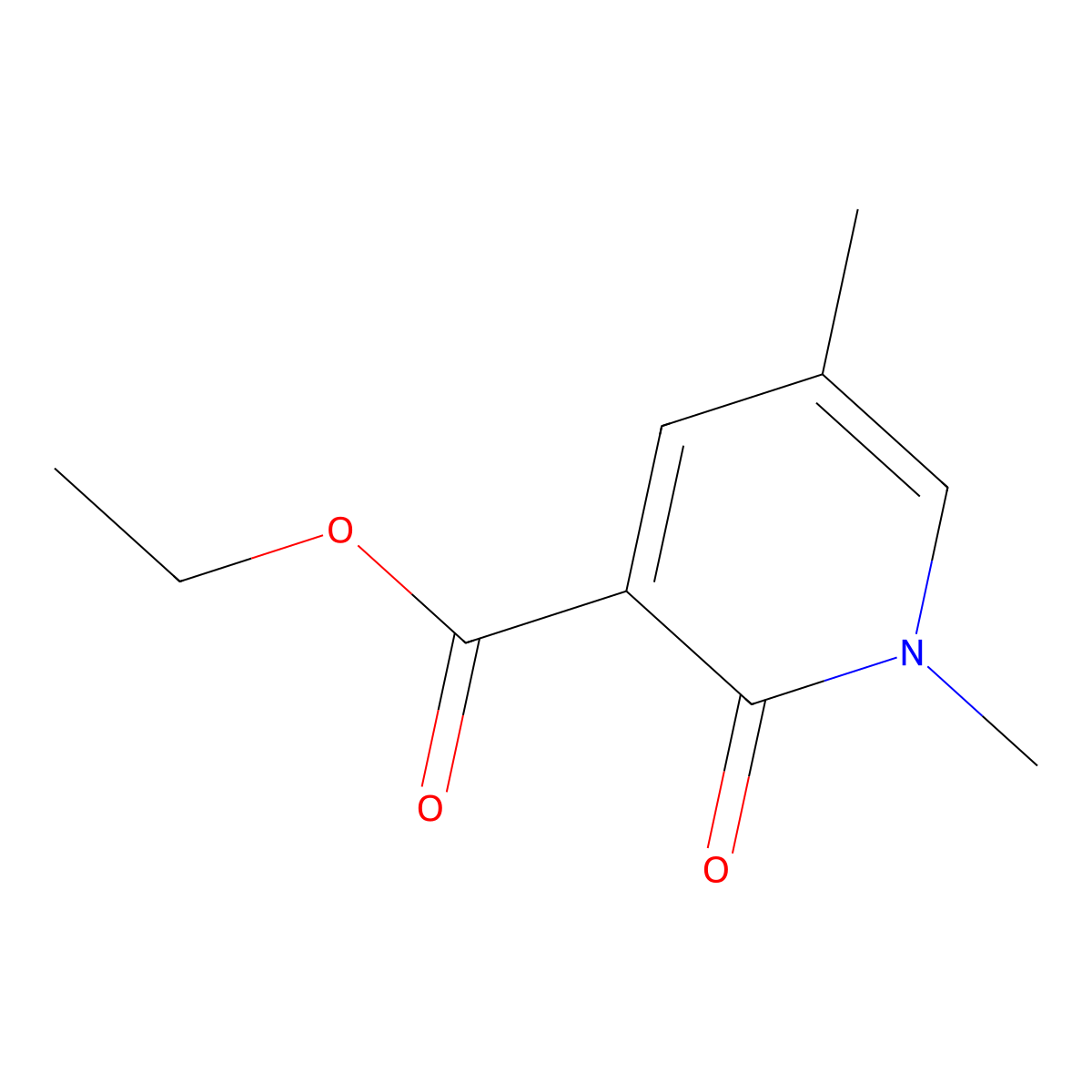 Ethyl 1,5-dimethyl-2-oxo-1,2-dihydropyridine-3-carboxylate molecular structure, CAS 1823869-10-8