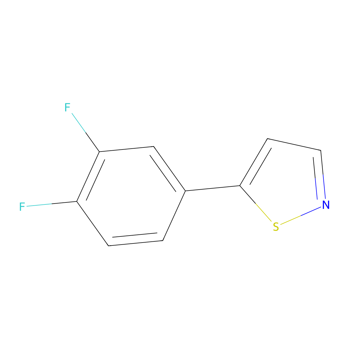 Isothiazole, 5-(3,4-difluorophenyl)- molecular structure, CAS 1823869-60-8