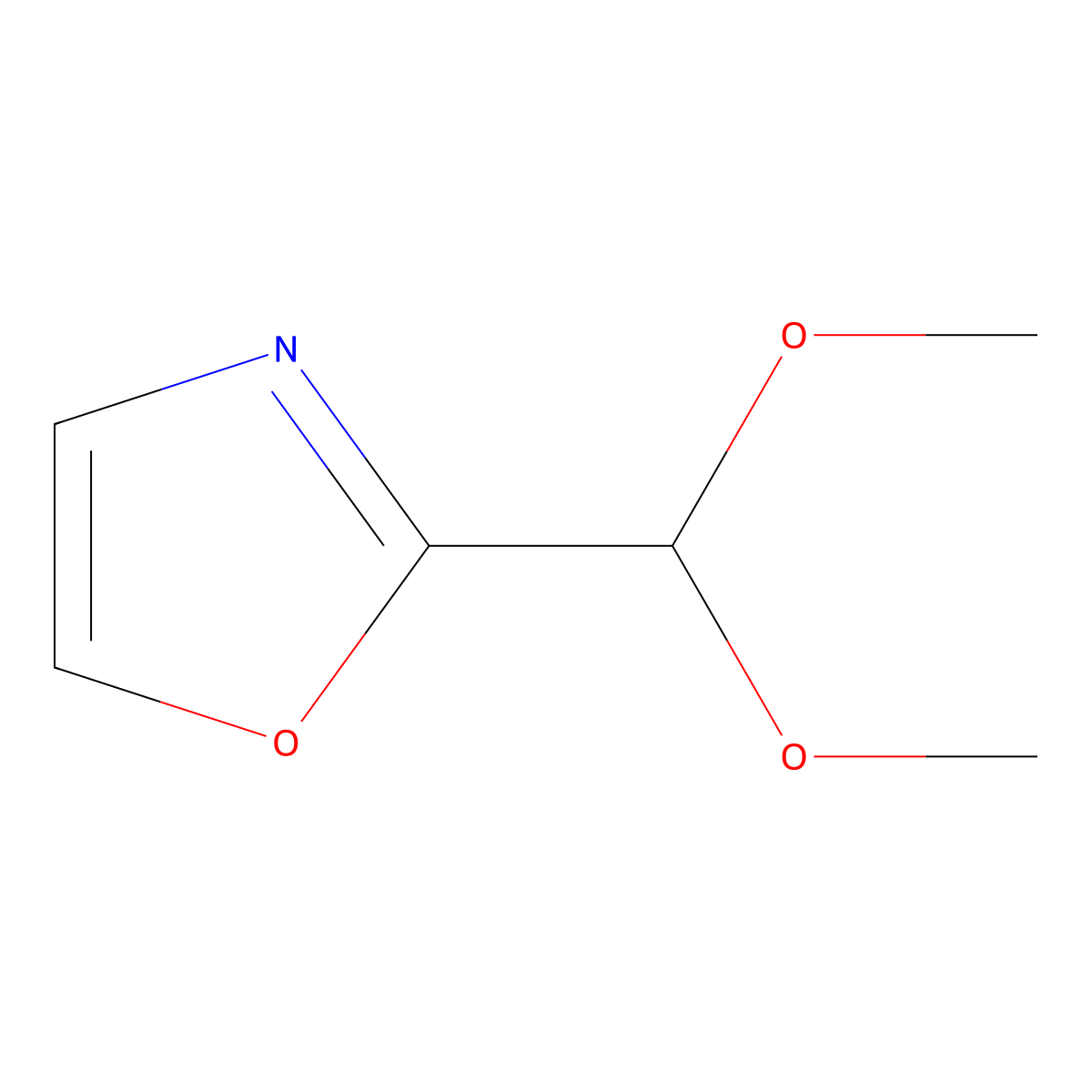 2-Dimethoxymethyl-oxazole molecular structure, CAS 1823869-73-3