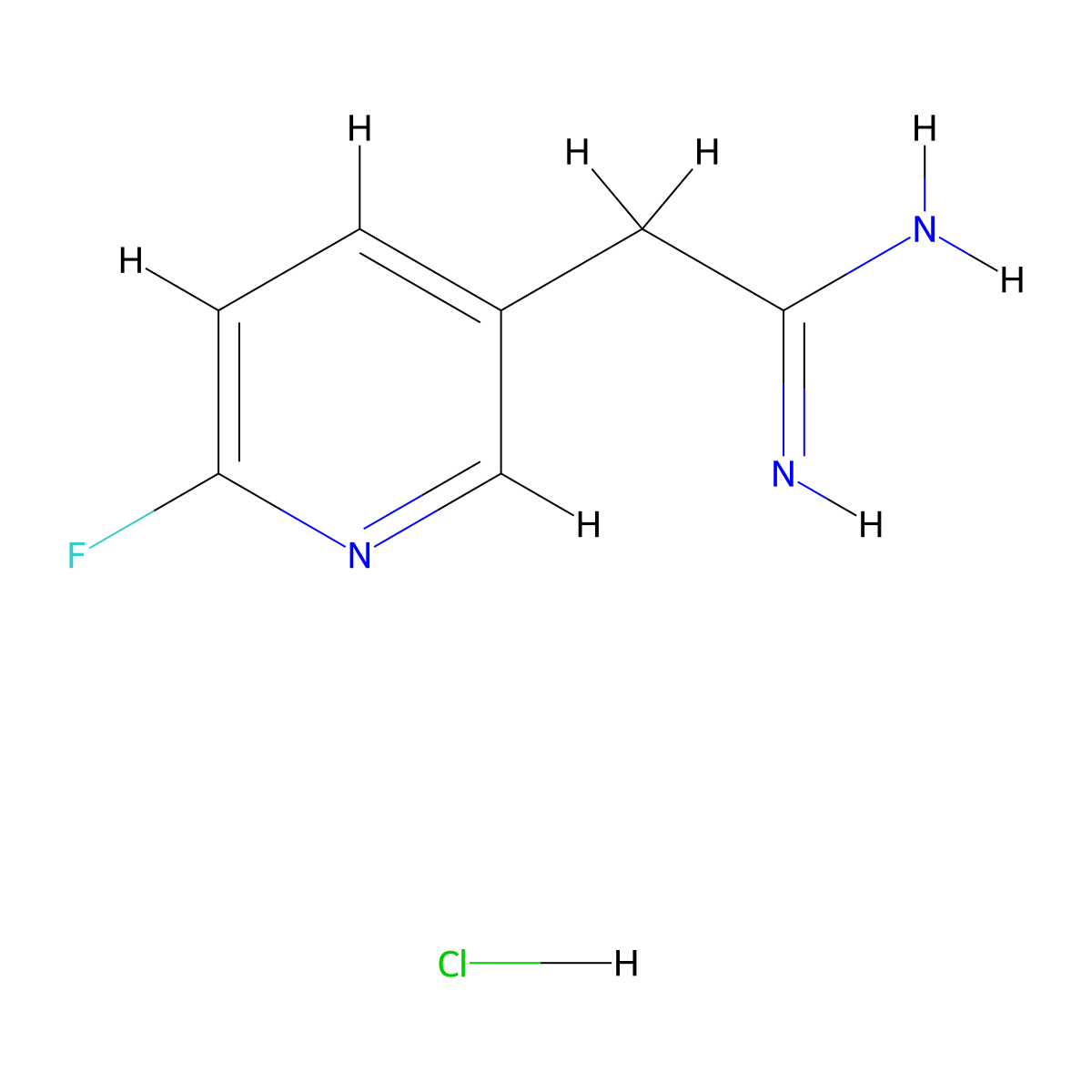 2-(6-Fluoropyridin-3-yl)acetimidamide hydrochloride molecular structure, CAS 1823870-51-4