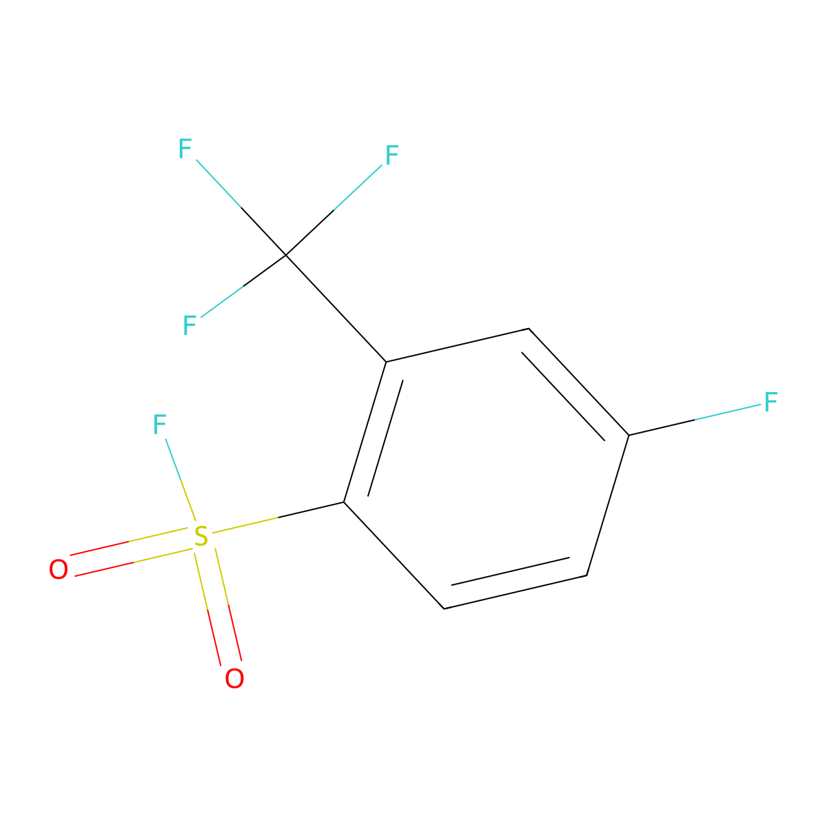4-Fluoro-2-(trifluoromethyl)benzene-1-sulfonyl fluoride molecular structure, CAS 1823870-74-1