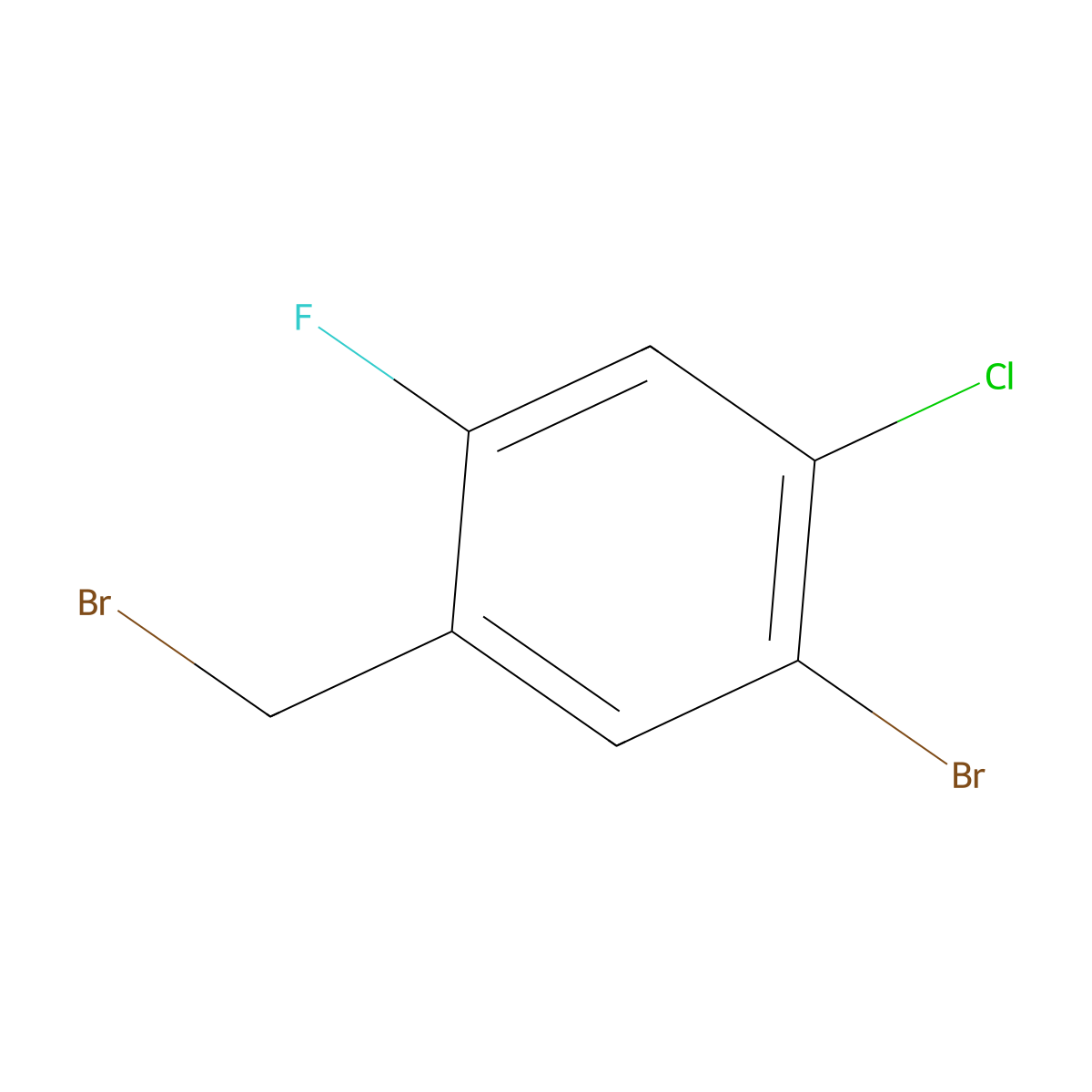 5-Bromo-4-chloro-2-fluorobenzyl bromide molecular structure, CAS 1823871-15-3
