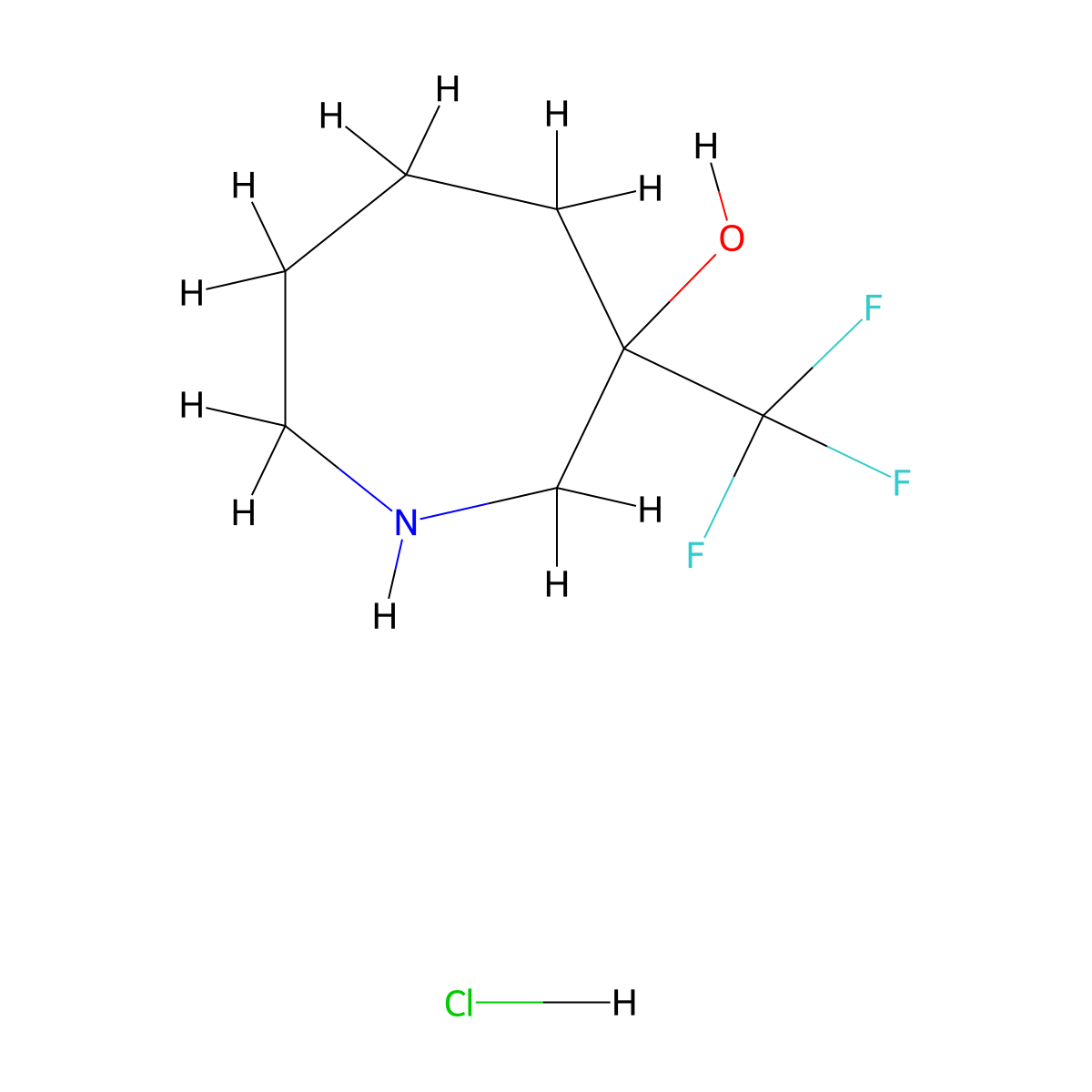 3-(Trifluoromethyl)azepan-3-ol hydrochloride molecular structure, CAS 1823871-46-0