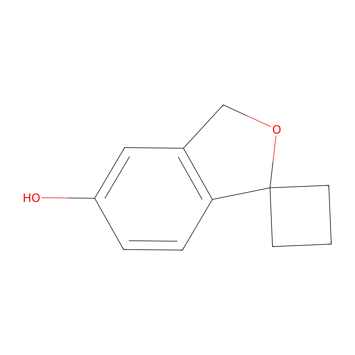3H-spiro(2-benzofuran-1,1'-cyclobutan)-5-ol molecular structure, CAS 1823871-89-1