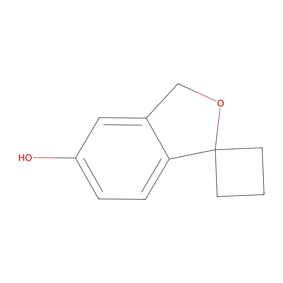 3H-spiro(2-benzofuran-1,1'-cyclobutan)-5-ol molecular structure, CAS 1823871-89-1