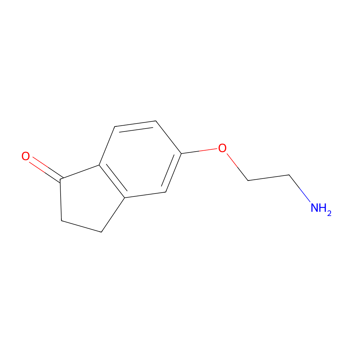 5-(2-Aminoethoxy)-2,3-dihydro-1H-inden-1-one molecular structure, CAS 1823872-03-2