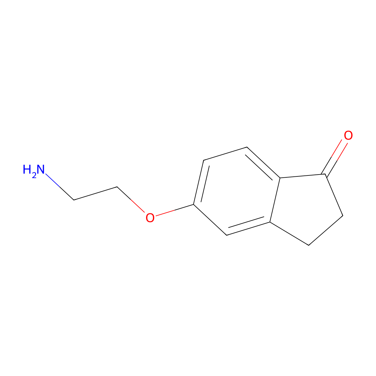 5-(2-Aminoethoxy)-2,3-dihydro-1H-inden-1-one molecular structure, CAS 1823872-03-2