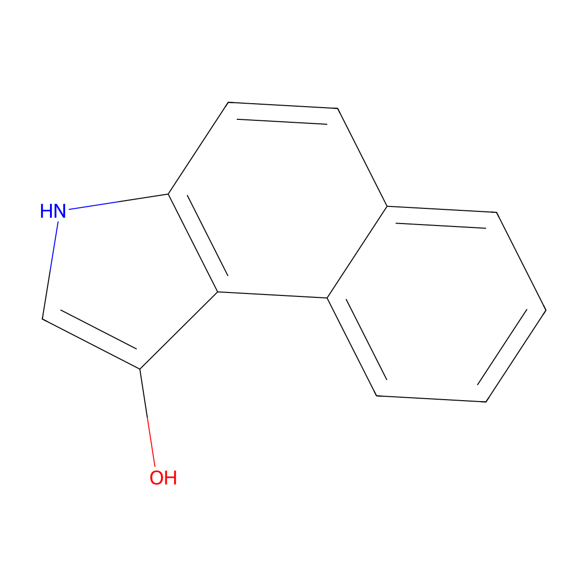 3H-benzo[e]indol-1-ol molecular structure, CAS 1823872-40-7