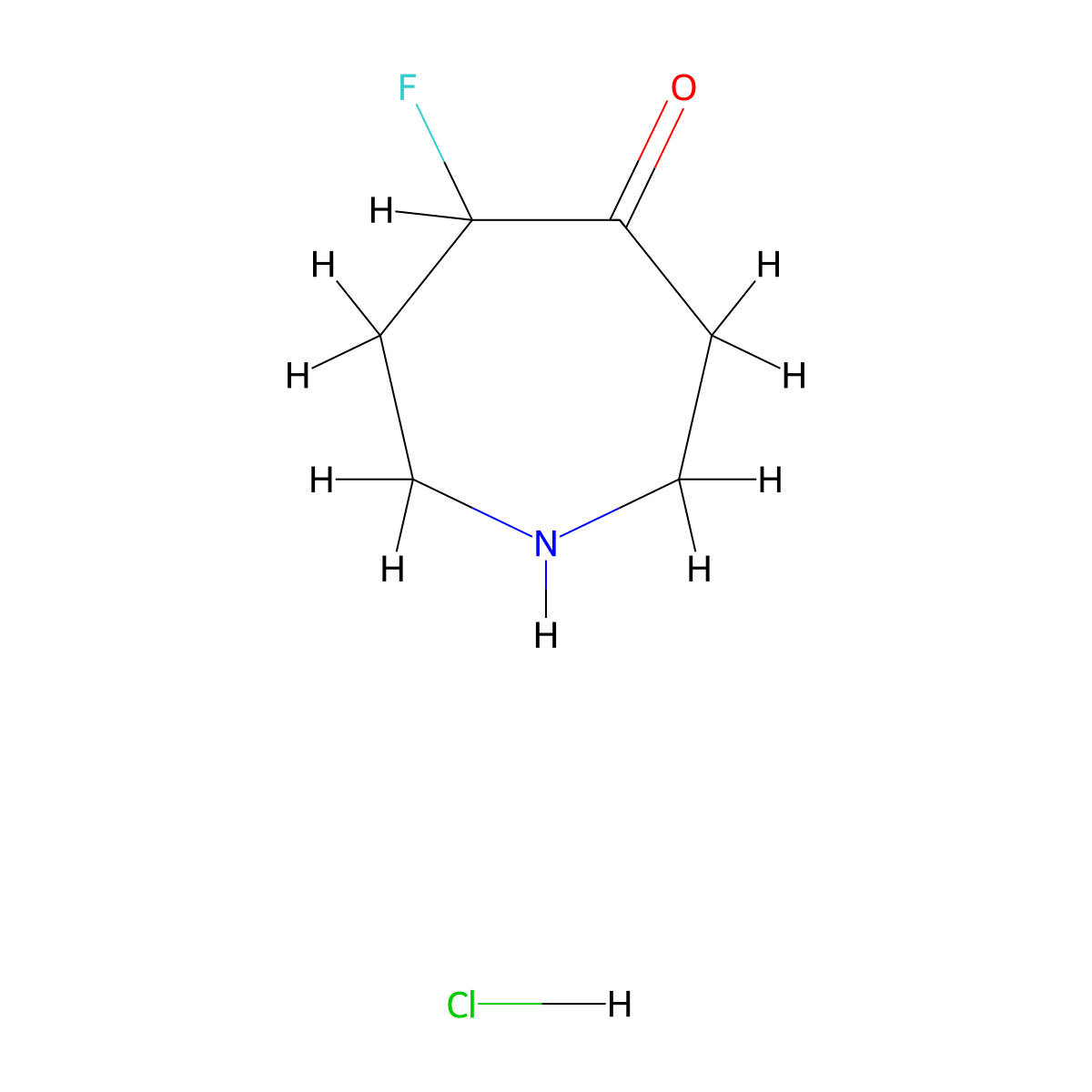5-Fluoroazepan-4-one hydrochloride molecular structure, CAS 1823872-70-3