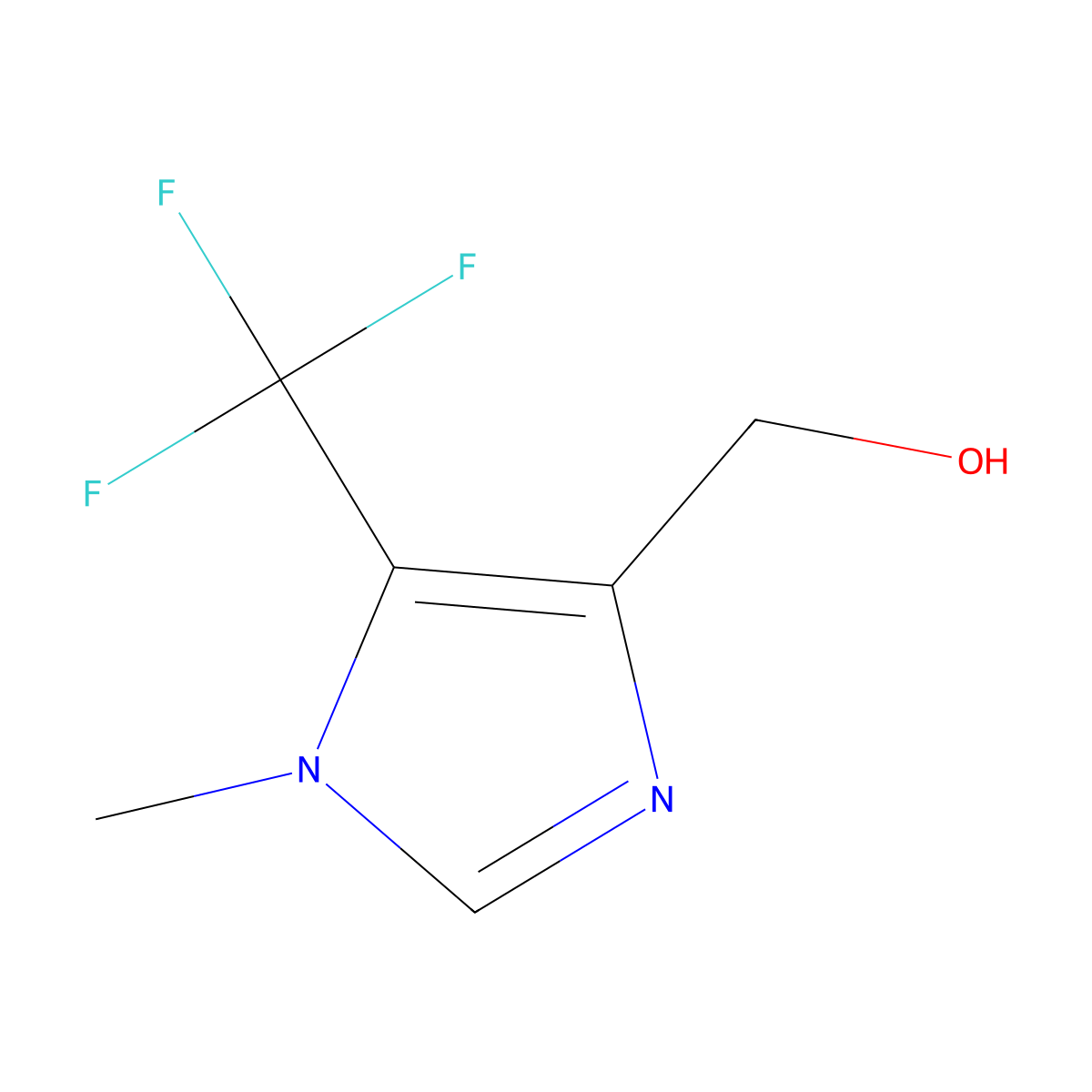 (1-Methyl-5-(trifluoromethyl)-1H-imidazol-4-yl)methanol molecular structure, CAS 1823872-72-5