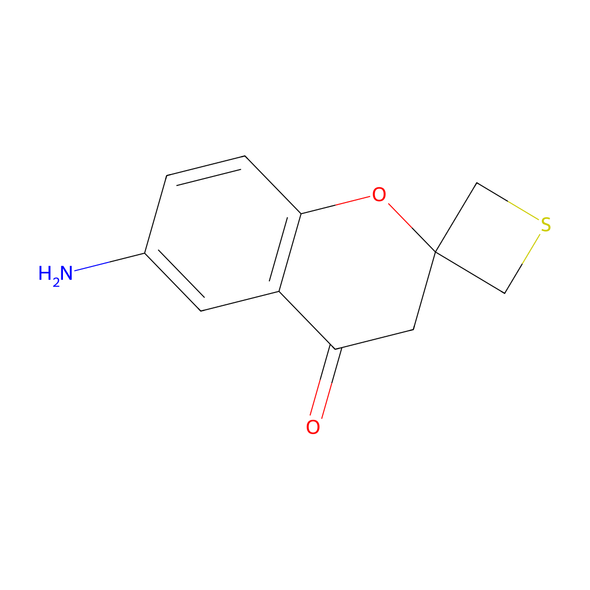 6-Aminospiro[chromane-2,3'-thietan]-4-one molecular structure, CAS 1823873-30-8