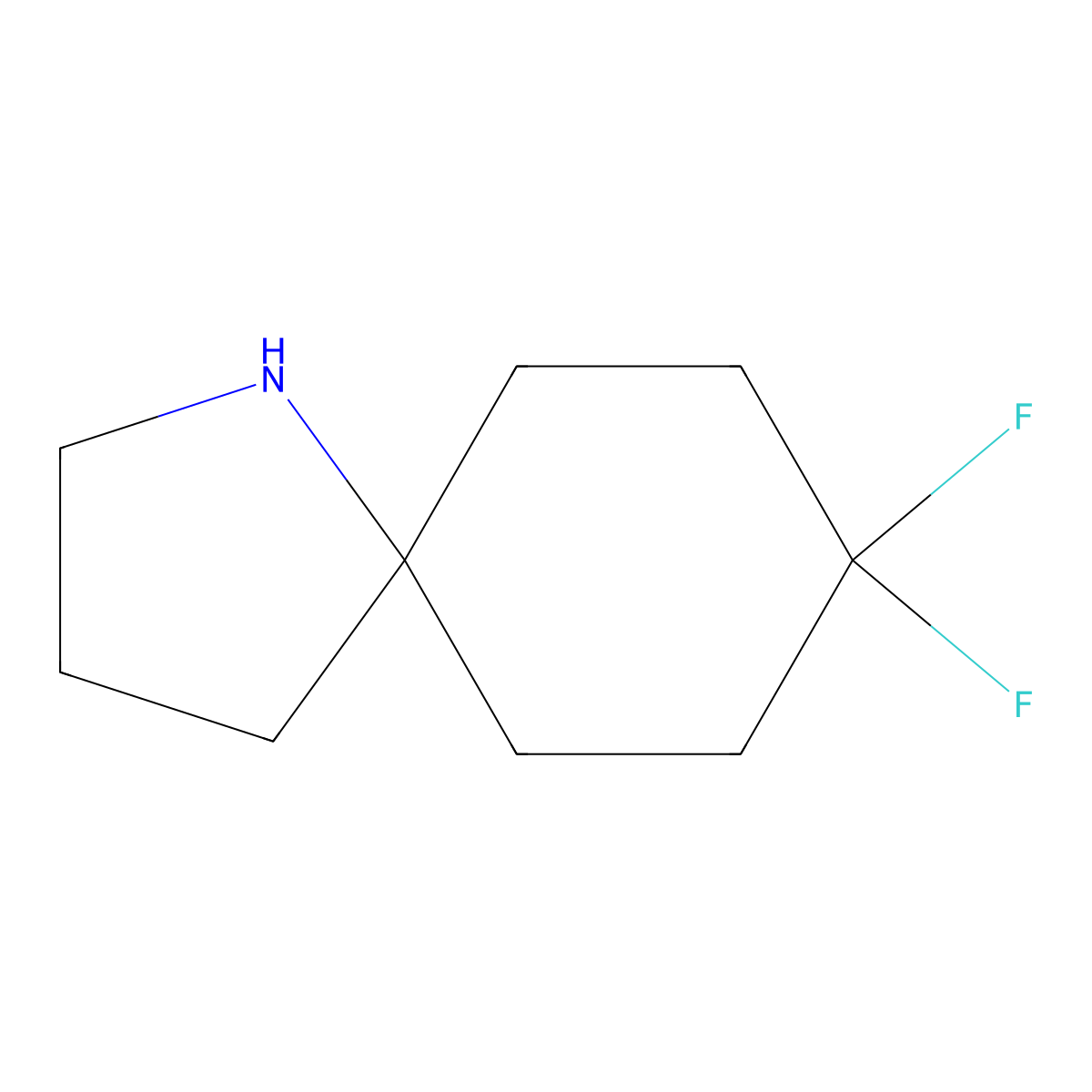 8,8-Difluoro-1-azaspiro[4.5]decane molecular structure, CAS 1823873-69-3