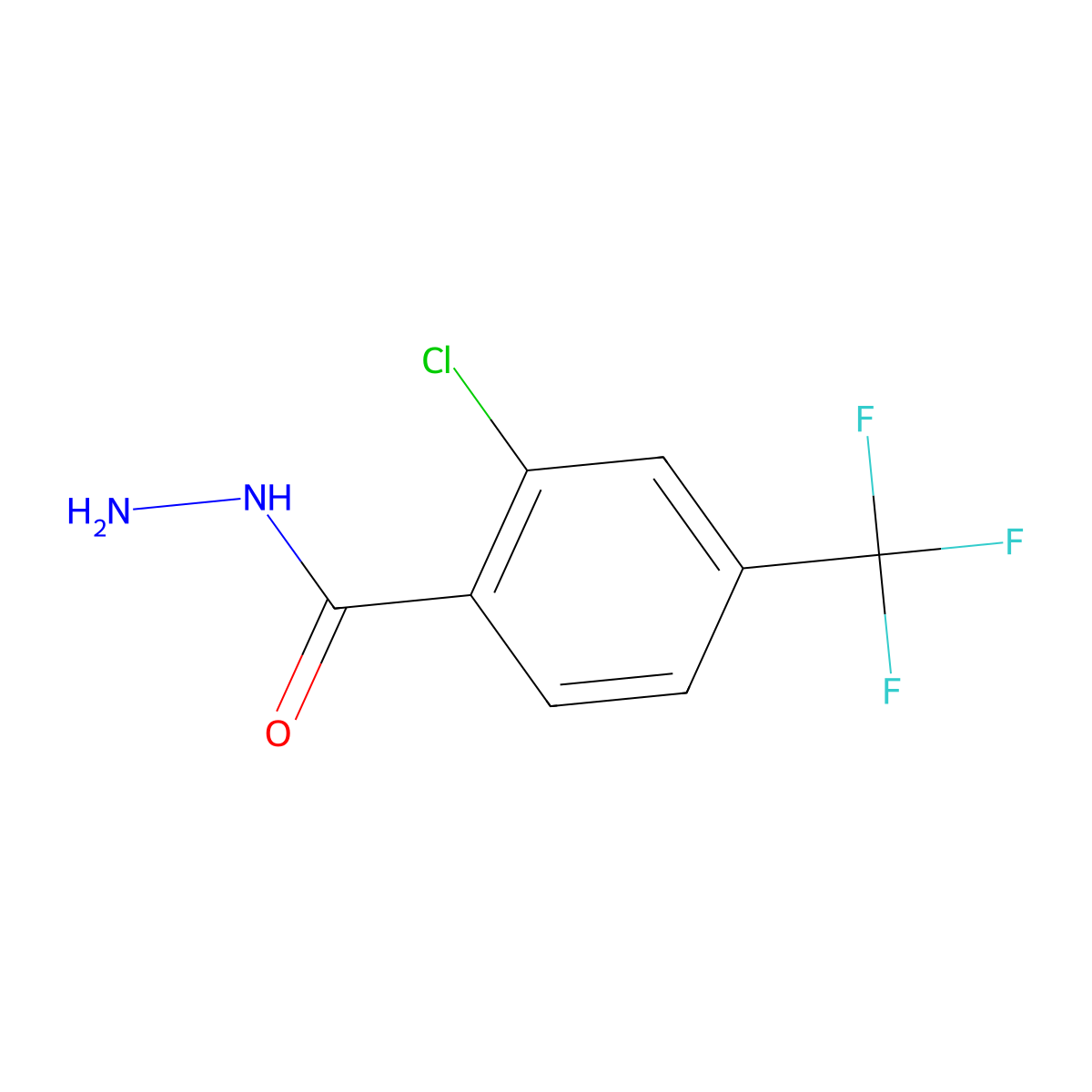 2-Chloro-4-(trifluoromethyl)benzohydrazide molecular structure, CAS 1823874-79-8