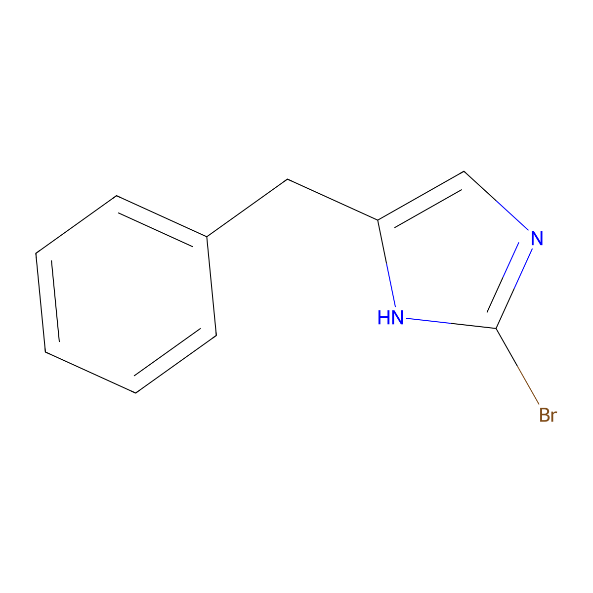 4-benzyl-2-bromo-1H-imidazole molecular structure, CAS 1823875-69-9