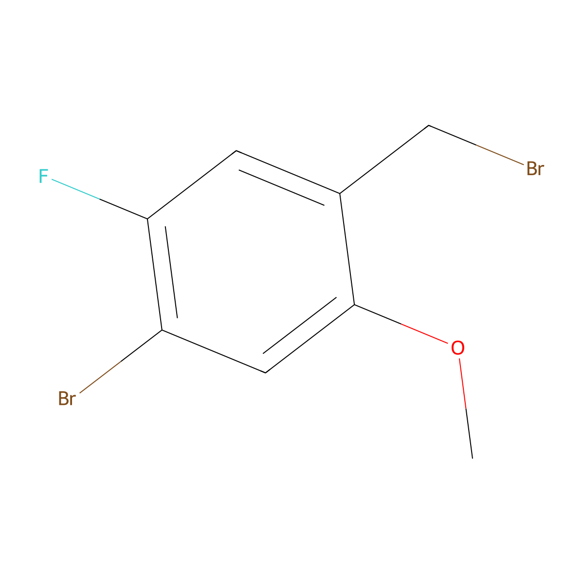 4-Bromo-5-fluoro-2-methoxybenZyl bromide molecular structure, CAS 1823875-73-5