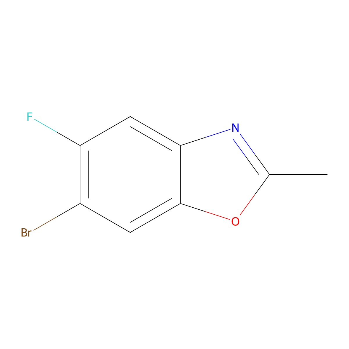 6-Bromo-5-fluoro-2-methylbenzoxazole molecular structure, CAS 1823875-87-1