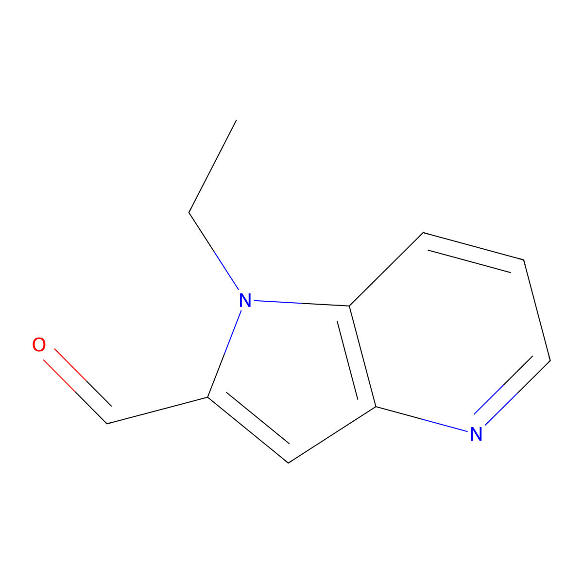 1-ethyl-1H-pyrrolo[3,2-b]pyridine-2-carbaldehyde molecular structure, CAS 1823876-04-5