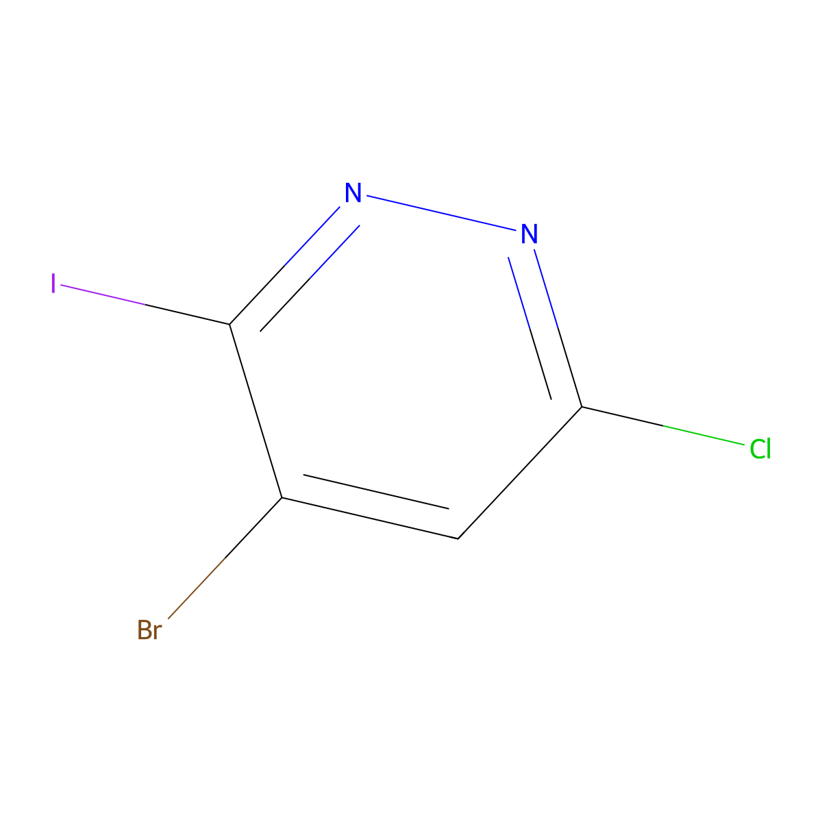 Pyridazine, 4-bromo-6-chloro-3-iodo molecular structure, CAS 1823876-05-6