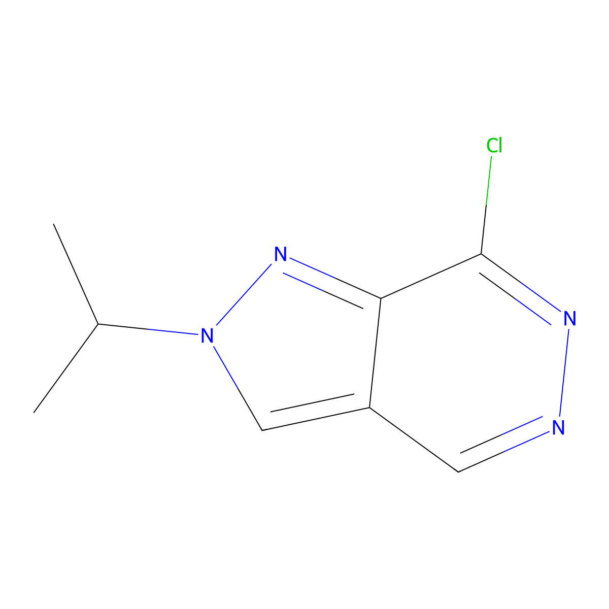 7-chloro-2-(propan-2-yl)-2H-pyrazolo[3,4-d]pyridazine molecular structure, CAS 1823876-43-2