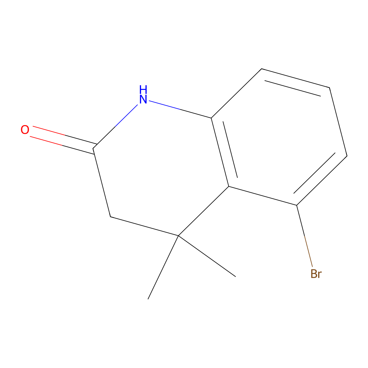 5-Bromo-4,4-dimethyl-1,2,3,4-tetrahydroquinolin-2-one molecular structure, CAS 1823876-48-7