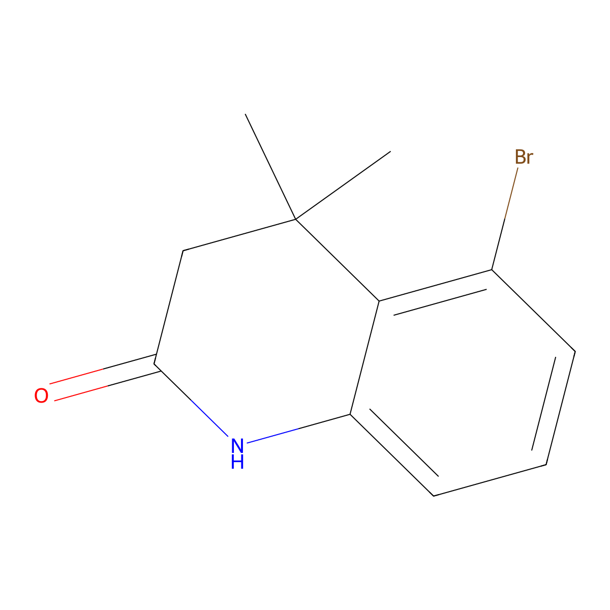 5-Bromo-4,4-dimethyl-1,2,3,4-tetrahydroquinolin-2-one molecular structure, CAS 1823876-48-7