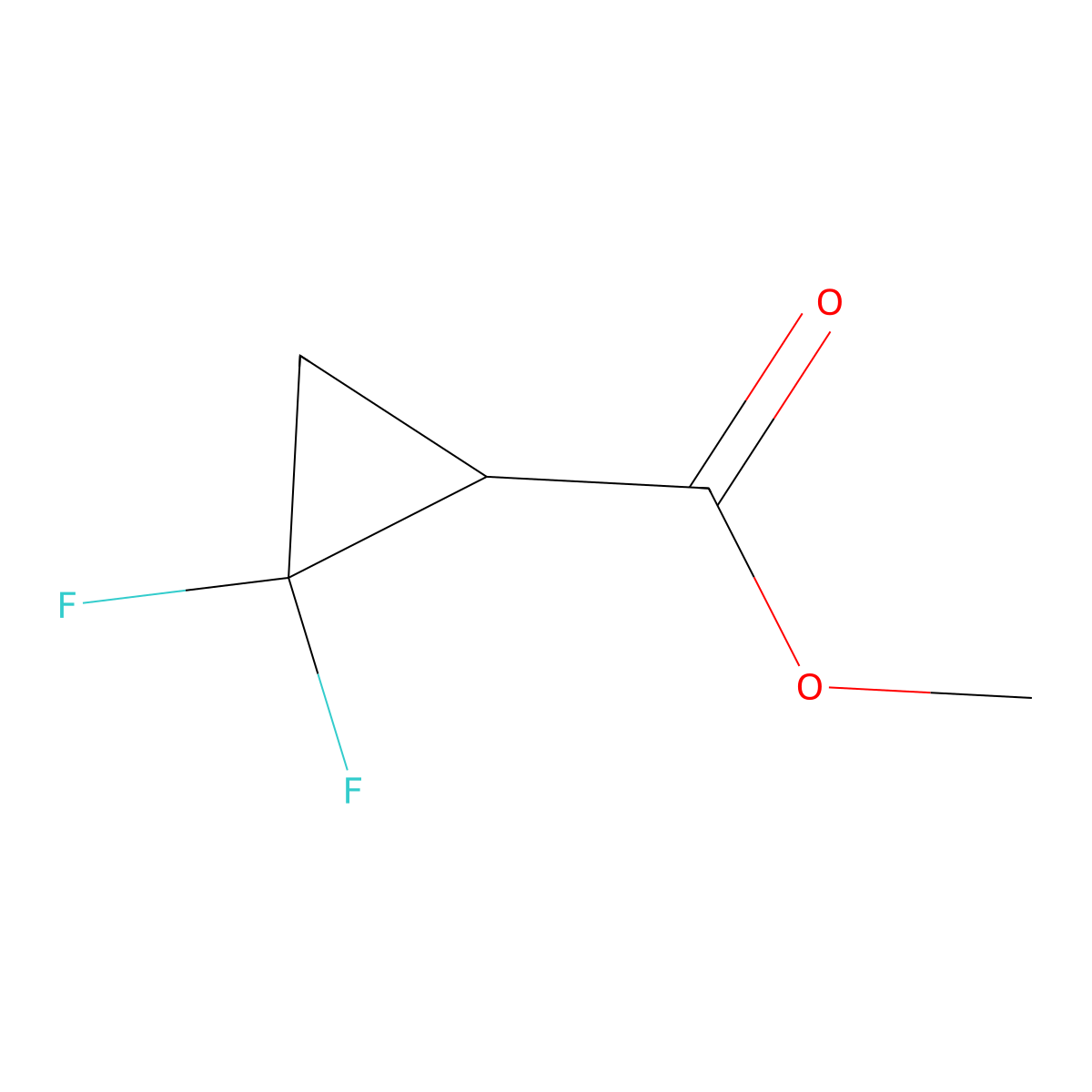 2,2-Difluoro-cyclopropanecarboxylic acid methyl ester molecular structure, CAS 1823877-22-0