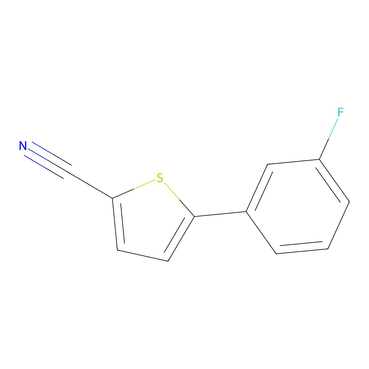 5-(3-Fluorophenyl)-2-thiophenecarbonitrile molecular structure, CAS 1823877-68-4