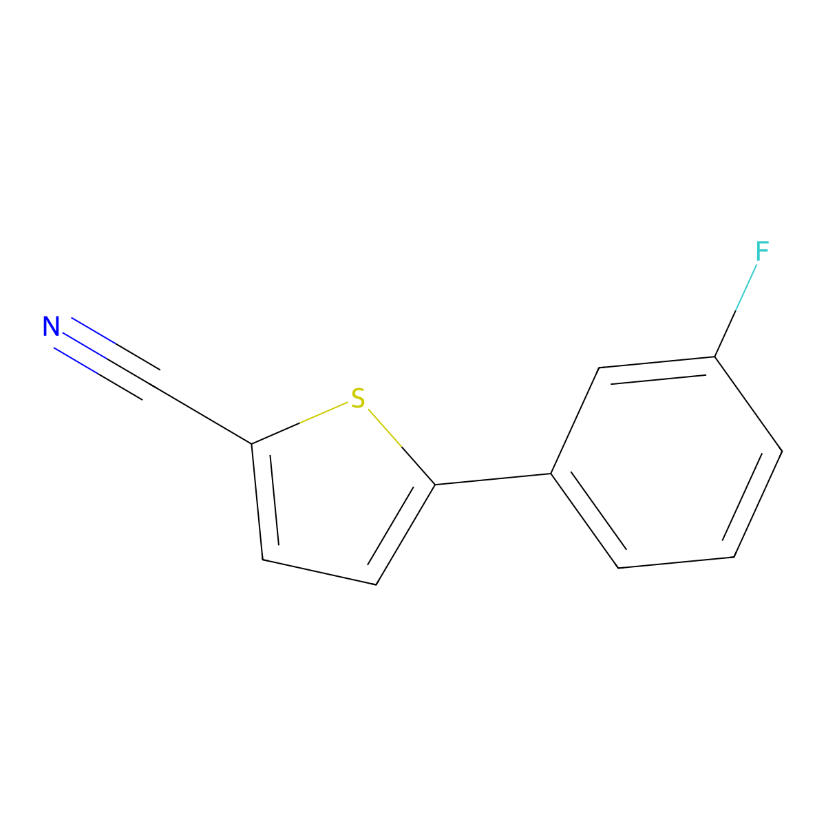 5-(3-Fluorophenyl)-2-thiophenecarbonitrile molecular structure, CAS 1823877-68-4