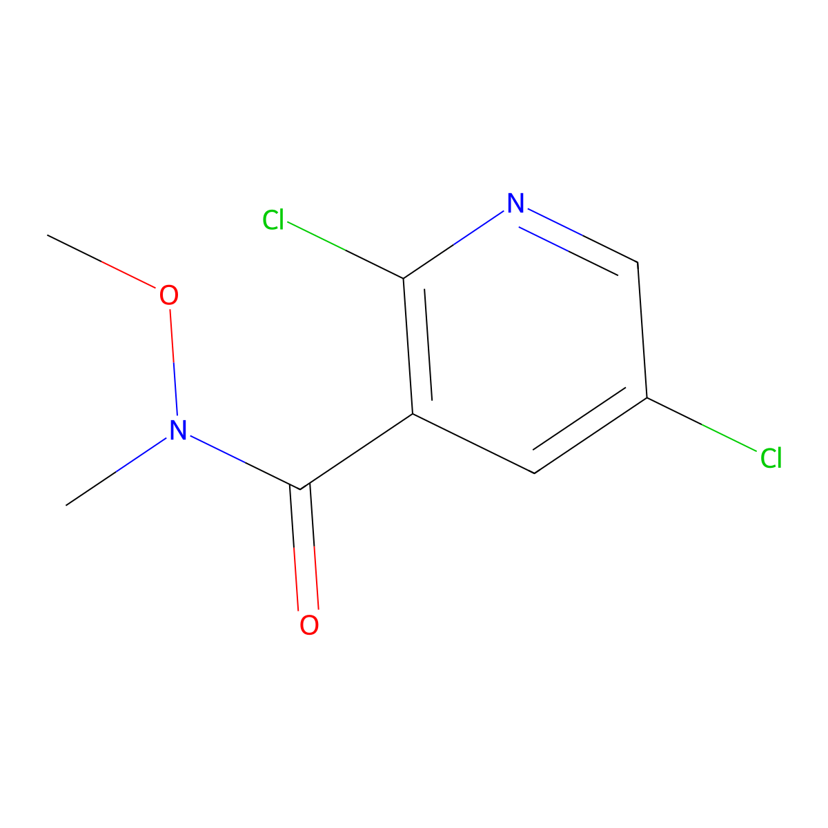 2,5-Dichloro-n-methoxy-n-methylnicotinamide molecular structure, CAS 1823878-16-5